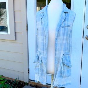 Tencel-Denim open vest